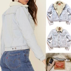 LEVI’S ORIGINAL DENIM SHERPA TRUCKER JACKET Sz M